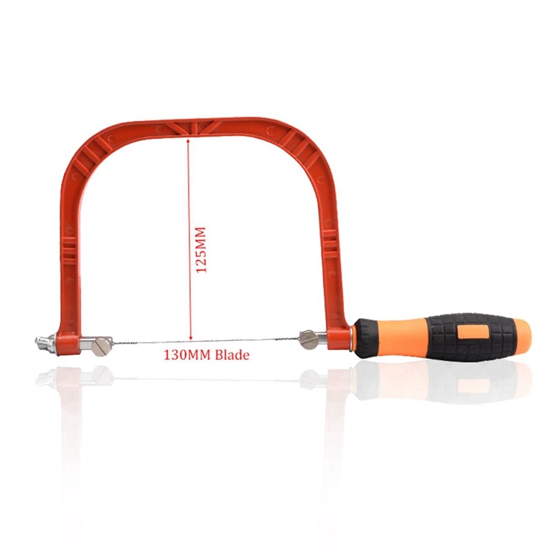 5Inch Fret Saw Woodworking Hand Coping Saw with Extra 10Pcs 130mm Blades DIY Shape Cutting Tool