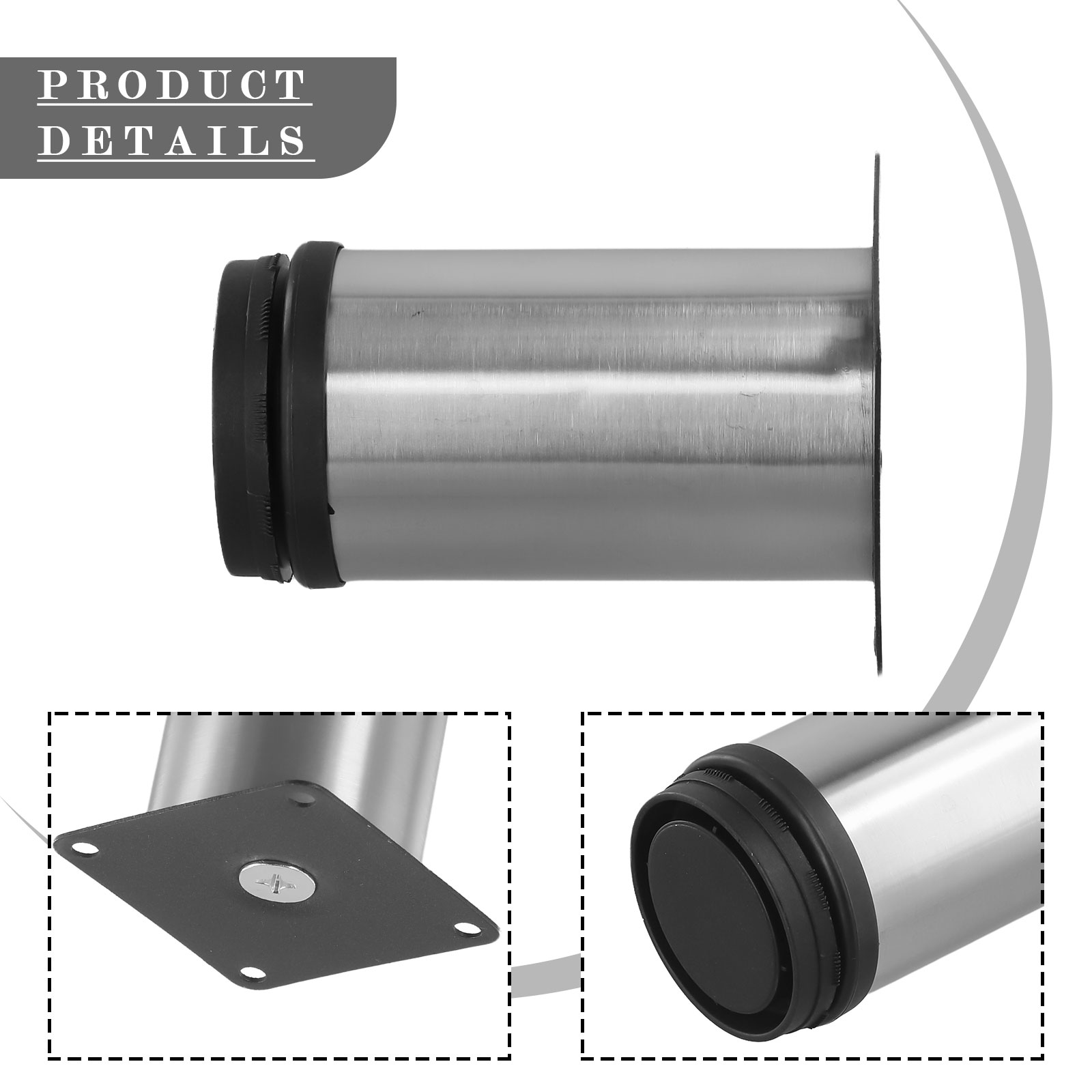 Adjustable Furniture Leg 6/8/10/12/15cm Stainless Steel Sofa Legs Furniture Legs Cabinet Support Leg Coffee Table Feet Hardware
