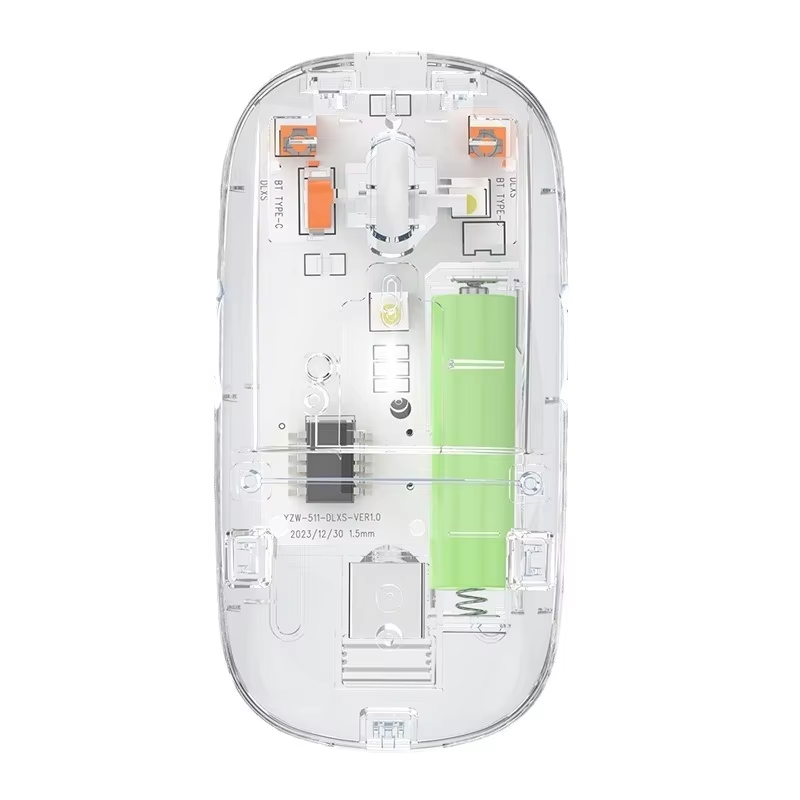 Rechargeable Gaming Mouse 2.4G Wireless Bluetooth Transparent Mouse For PC Computer Gamer For Laptop RGB Silence Ergonomic Mouse: Default Title