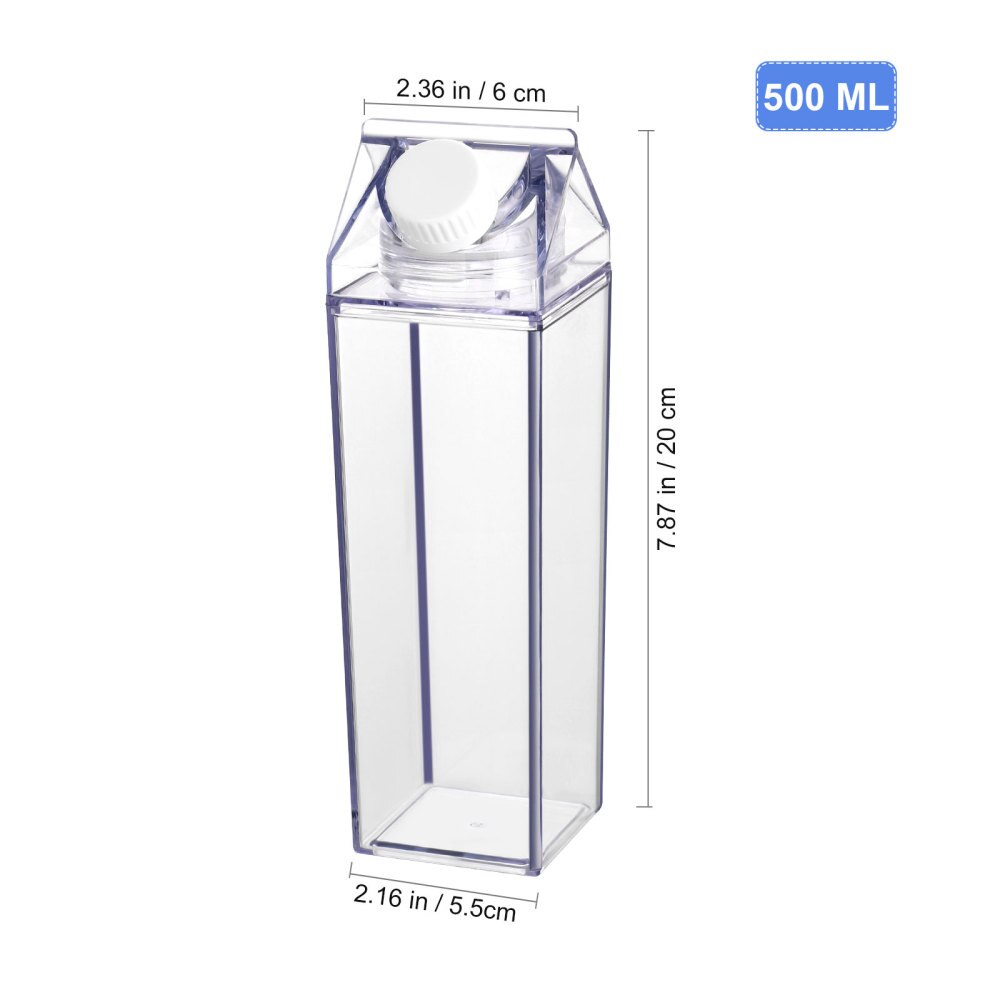 Cabilock Transparent Bottle 500ml Milk Bottle Drink