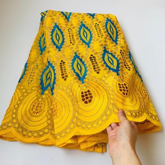 5yards Swiss lace fabric latest heavy beaded embroidery African fabric Swiss voile lace in switzerland popular Dubai style: 5