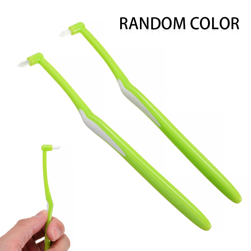 2pcs Tufted End Teeth Interdental Brush Dental Floss Small Head Soft Hair Interspace Toothbrushes Orthodontic Clean Tool