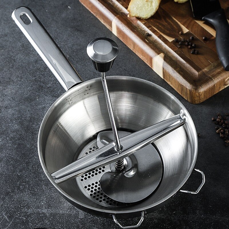 Molino giratorio de alimentos de acero inoxidable ideal para hacer puré o sopas de verduras tomates herramientas creativas de cocina para el hogar