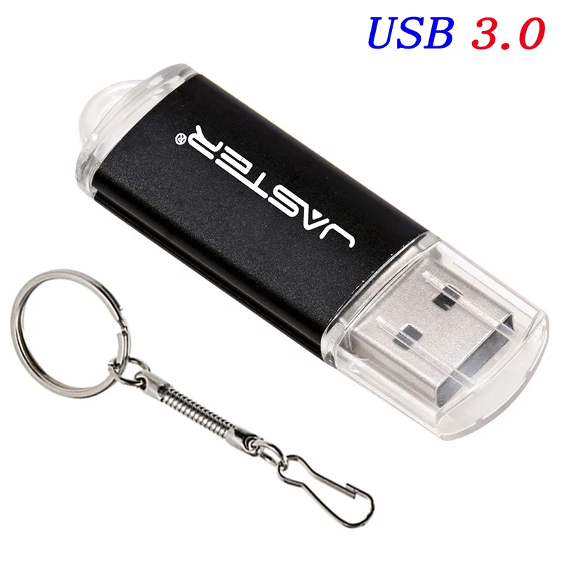 Black USB 3.0 Flash Drive 128GB High Speed Pen Drive 64GB Free Key Chain Memory Stick 32GB Plastic Metal Blue USB Stick 16GB: black / 16GB