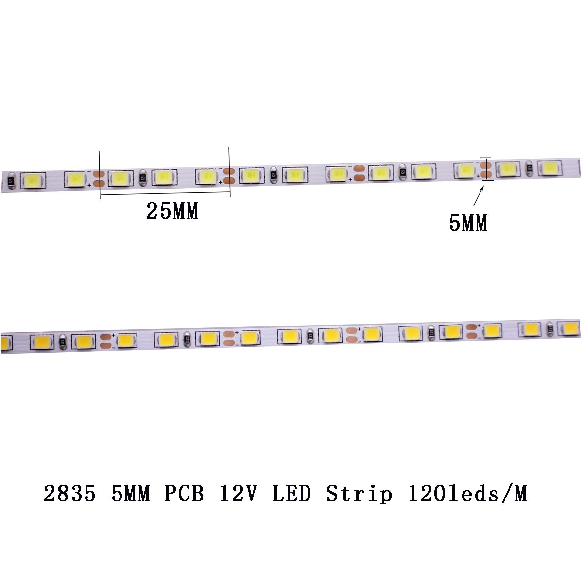 CRI 80 + 5mm 10mm PCB 12V 24V LED strip 2835 120LEDs 240 LEDs/ m diode Flexibele licht tape 4000K 6000K Neutural Wit Warm Wit 5M