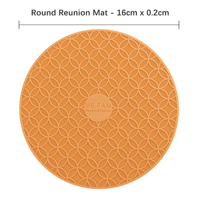 ME.FAM-tapis rond en Silicone flocons de neige en treillis, dessous de verre antidérapant isolant thermique, tapis de bol, décoration de bureau et cuisine