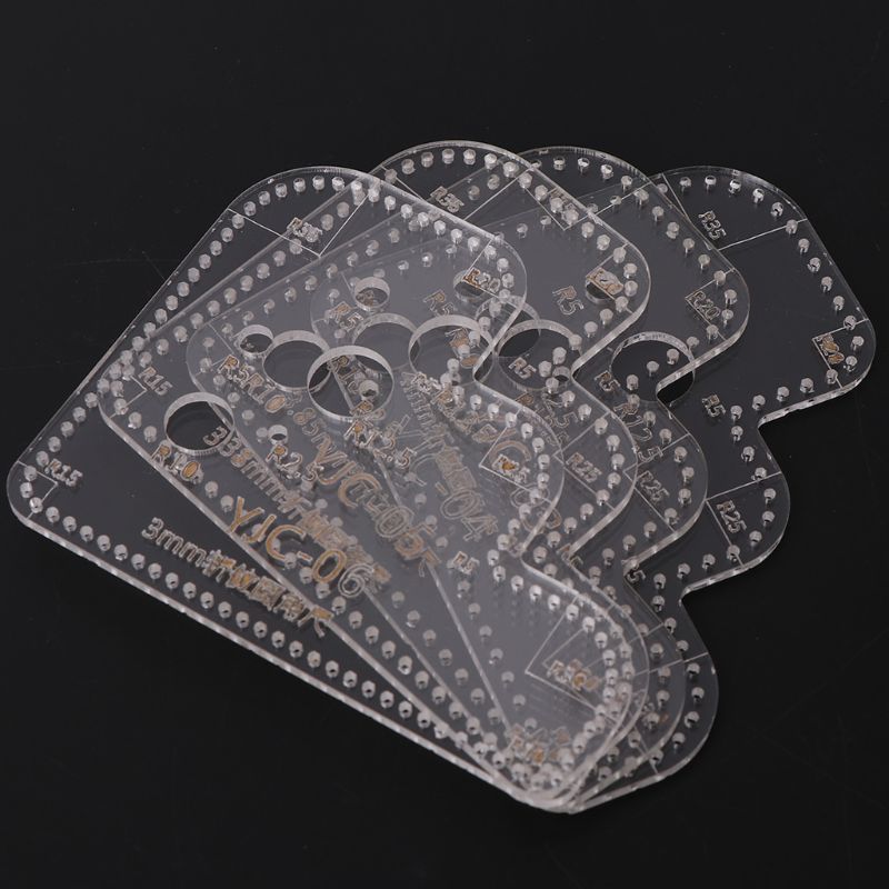 Leder Handwerk Plexiglas Acryl Schneiden Schablone Schablone Für DIY Scrapbooking Präge Dekorative Ecke NäHenne Werkzeug