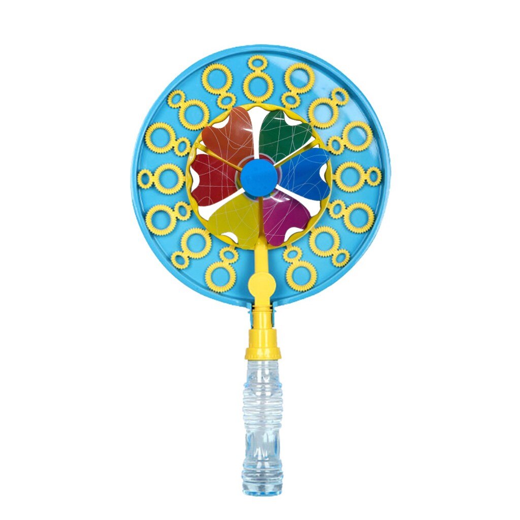 Water Blazen Speelgoed Bubble Windmolen Bubble Blower Stok Bubble Blower Outdoor Kids Outdoor Pretpark Speelgoed Met 70Ml Vloeibare: Blue 