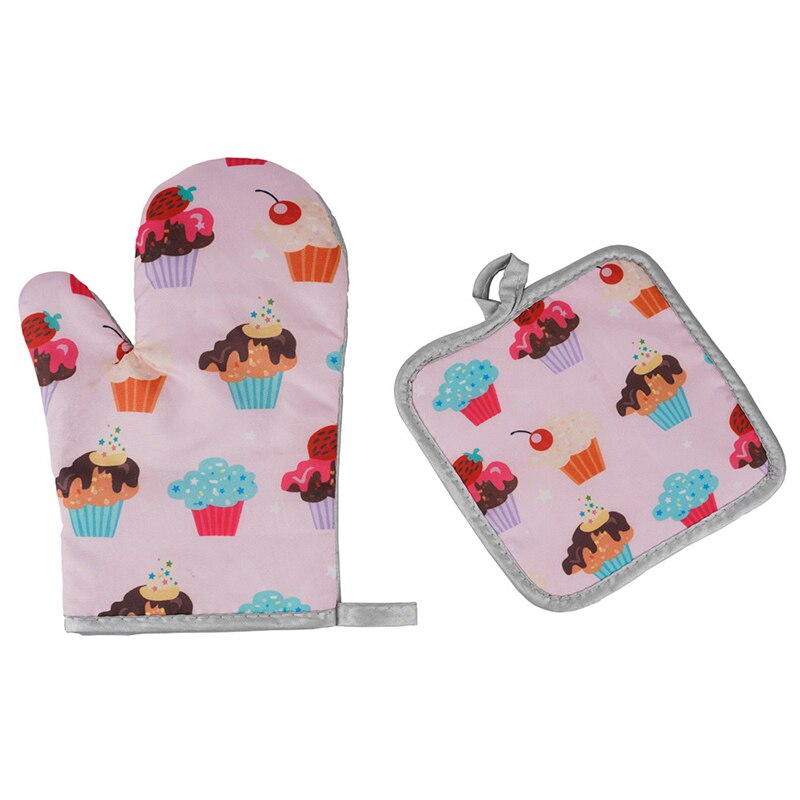 Mitaines de four Anti-chaleur, ensemble de 2 pièces, tapis de cuisson à la pour micro-ondes, cuisine nordique, isolation, pince à main, outils de cuisine: Z534-3