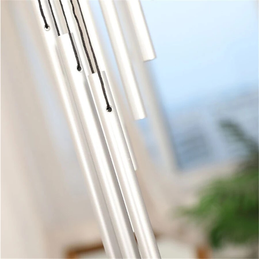 Nordic Decor Windgong Grenen Hout Roterende 18-Buis Wind Chime Ornamenten Home Decoratie Accessoires Smart Muziek