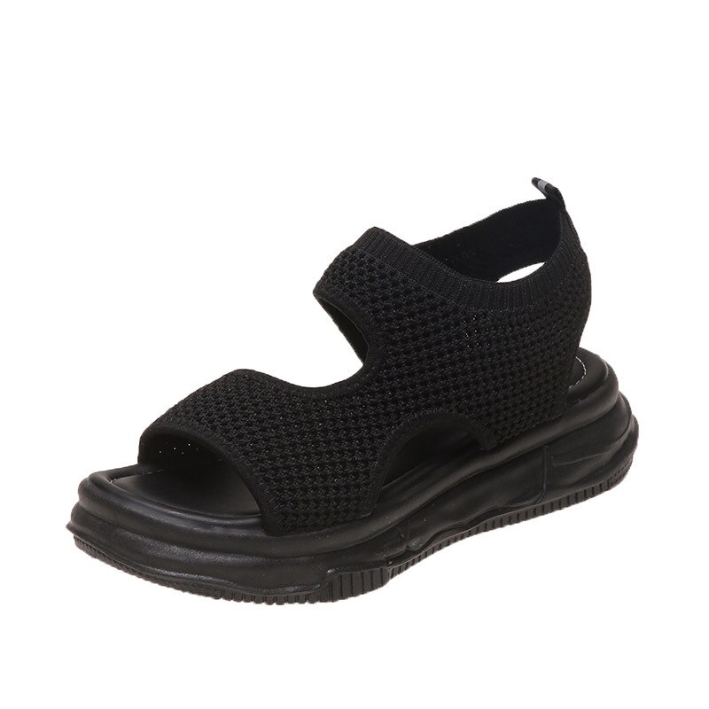 #39 sandalen mit dicker sohle für damen, sommerschuhe für #39 , atmungsaktive, gewebte schuhe für studentinnen, strandschuhe für #39 , plateauschuhe für damen: B / 40