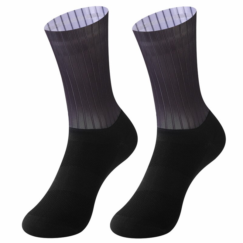 Anti Slip Cycling Socks Men Women Integral Moulding High-tech Bike Sock Compression Bicycle Outdoor Runni sk19: Black