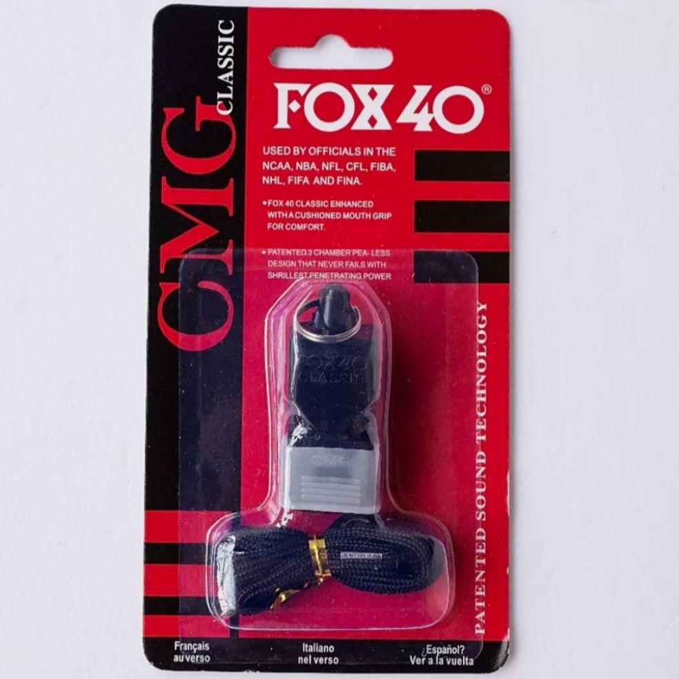 Fox 40-silbato con acollador y CMG, color rojo,