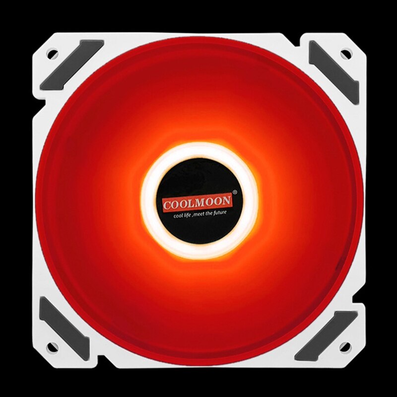 Coolmoon 120mm PWM ARGB PC Case Fan Quiet 4 Pin RGB Cooling Fan for CPU Computer