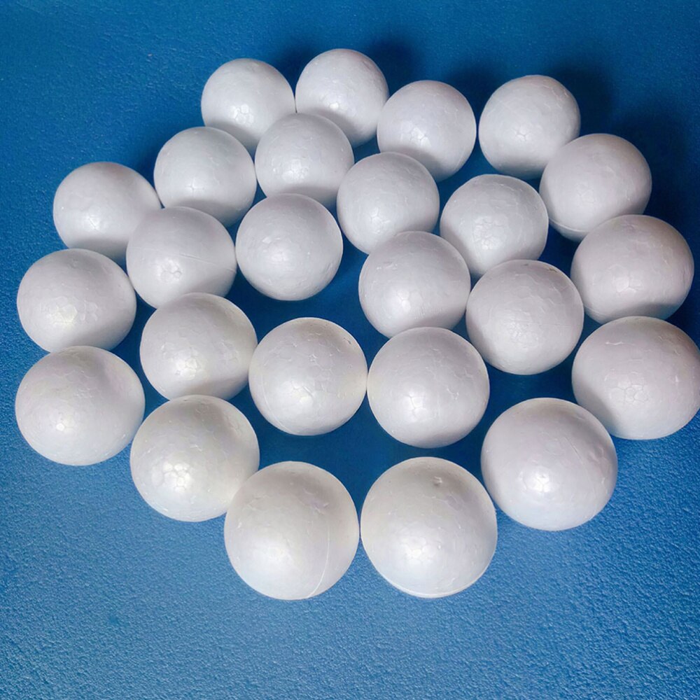 100pcs Foam Ball Useful Practical Stylish Solid Polystyrene Foam Balls White Foam Balls Decorative Foam Balls