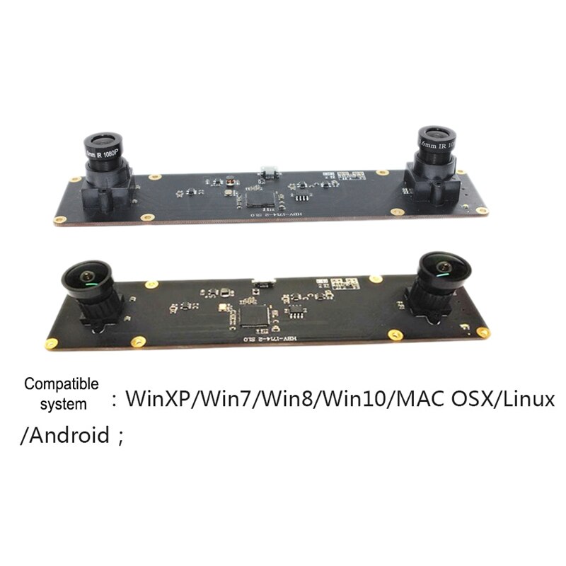 Synkronisering 960p dobbelt linse usb kamera modul 60 fps 2560 x 960 ov9750 cmos usb kamera til 3d vr kamera