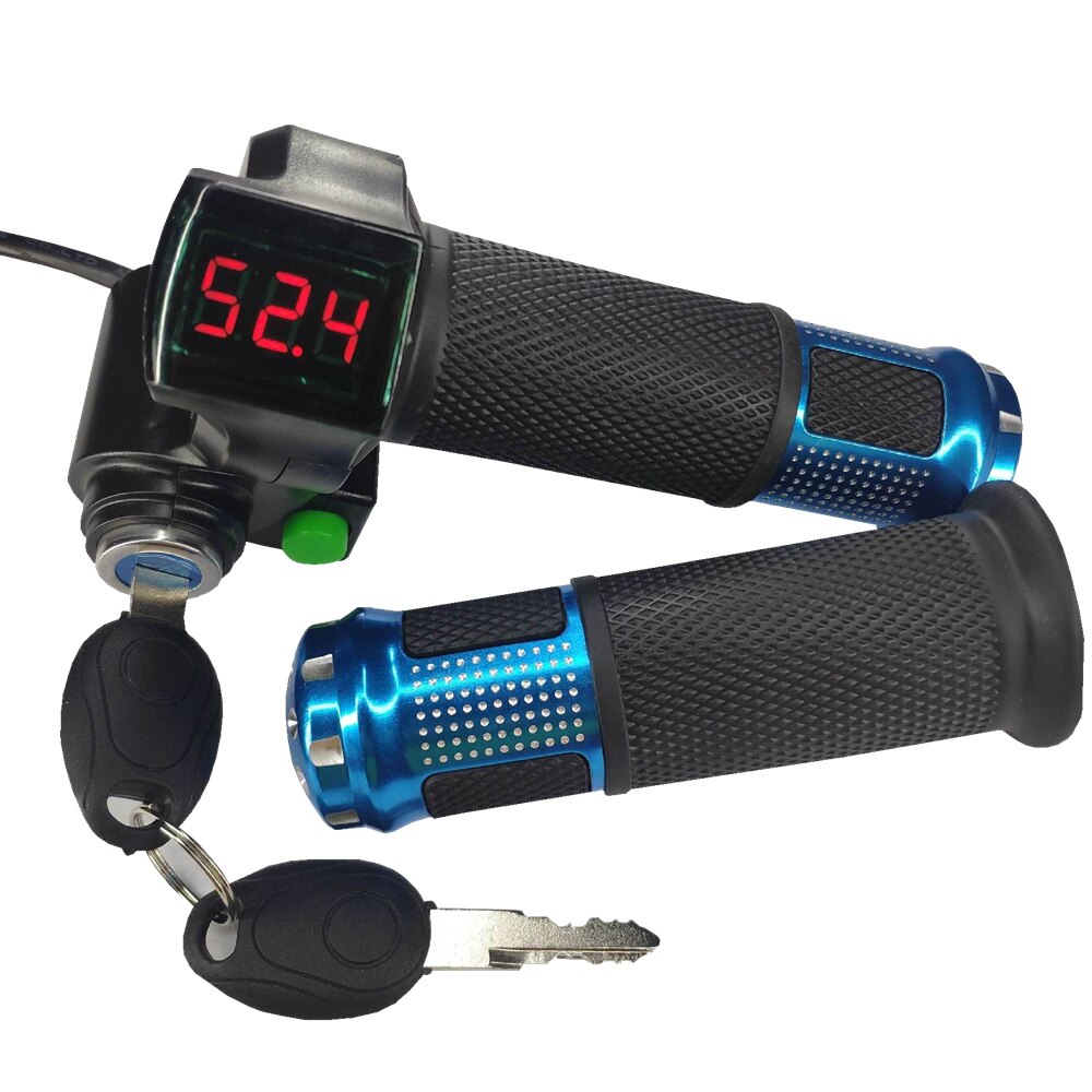 1 Paar 12-84V Universele Elektrische Fiets Scooter Twist Throttle Gashendel Met Led Spanning Display & Snelheid schakelaar E-Bike Onderdelen