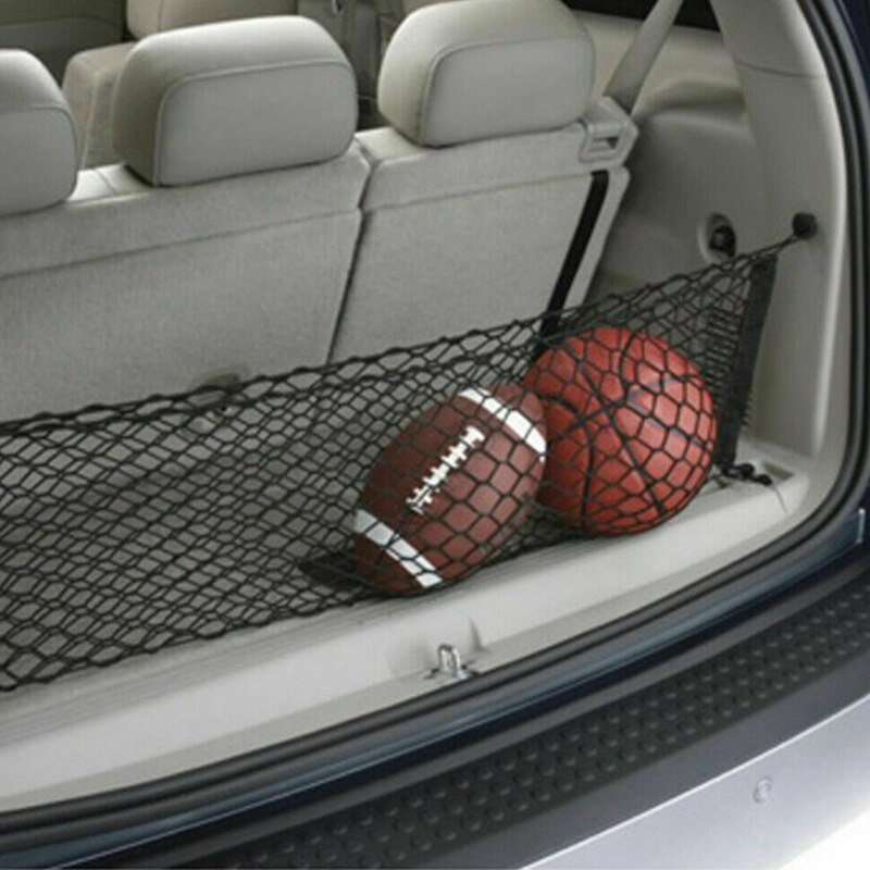 Universal bil bagageutrymme lastnät hållare elastisk mesh organizer lastbil suv 4 kroknät