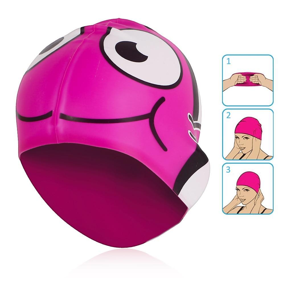 Bonnet de bain en tissu imperméable, 2 pièces, en Silicone, pour sport, piscine, requin, haute élasticité, Flexible, Durable, pour enfants