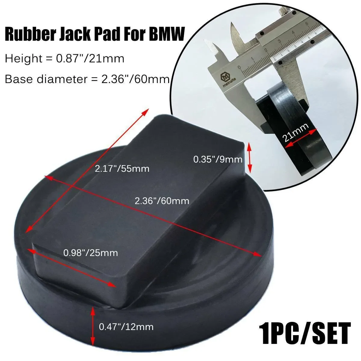 Adaptateur de levage de cric en caoutchouc, pour BMW E81 E82 E87 E88 F20 F21 1M E38 E65 E46 E90 E91 E92 E93 F30 F31 F80 G20 X3 X6