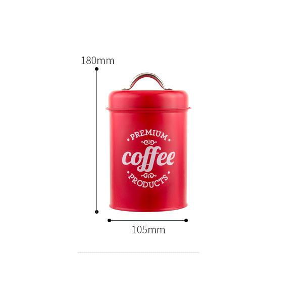 Vintage Metalen Keuken Opslag Bus Potten 1.2l Thee Koffie Suiker Voedsel Opslag Container Verzegelde Koektrommel Keuken Benodigdheden: Bordeaux