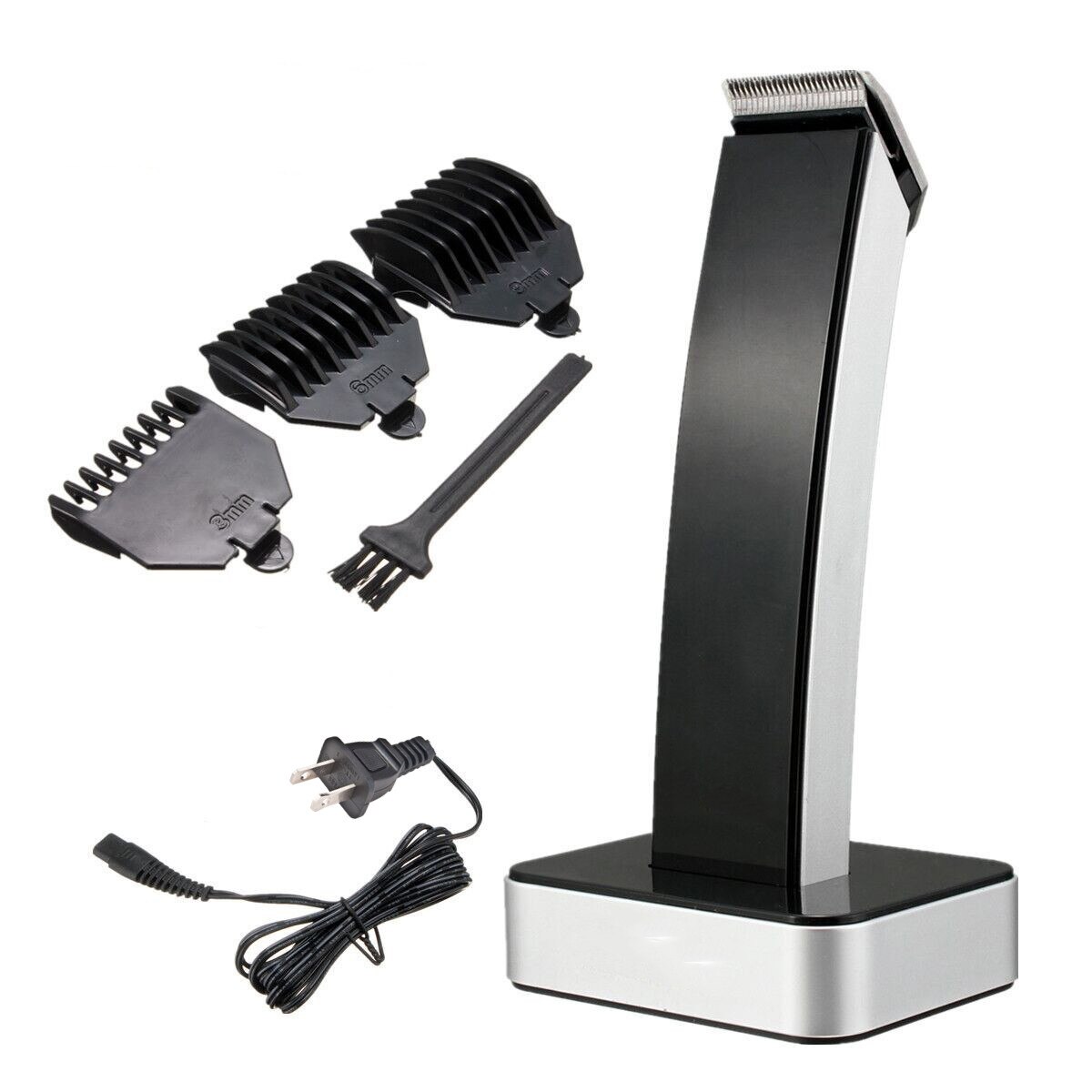 Electric Men's Hair Trimmer Rechargeable Cordless Hair Clipper Men Shaver Razor Beard Trimmer Hair Cutter Hair Cutting Machine: US plug Black