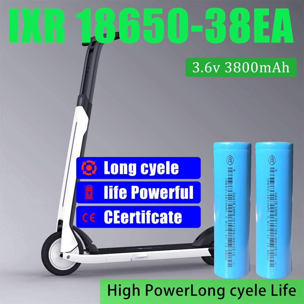 Ixr18650 3800Mah 10A F38 Batterie 3.7V Battery 18650 Li-Ion for Ebike Lithium Battery 18650 Rechargeable