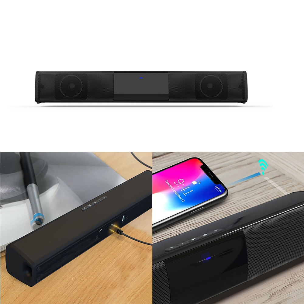 Bluetooth Wireless Speaker Wide Compatibility Stereo Surround Sound Speaker Home Subwoofer sound bar RCA BT Connection