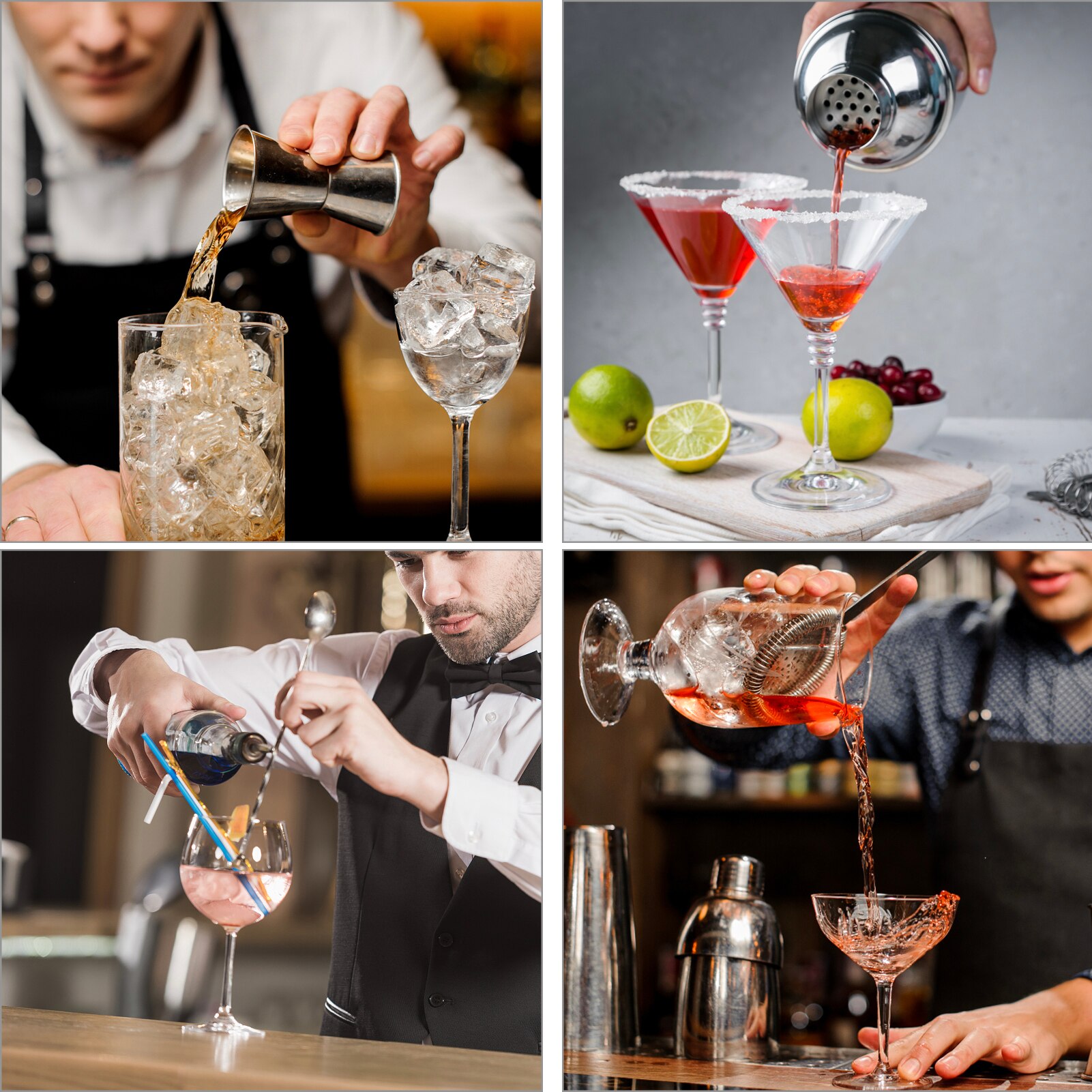 Wine Kit Stainless Steel Boston Cocktail Shaker Bar Wine Mixer Set Bartender Whisky Hand Shaker Tool Kit Bar Accessories