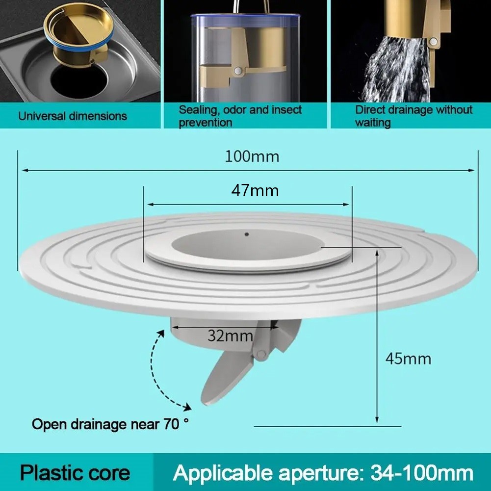 1 Stuks Drainage Afvoer Gootsteen Zeef Douche Backflow Preventer Filter Plug Drainage Producten Anti-Geur Toilet Afvoer: Brons