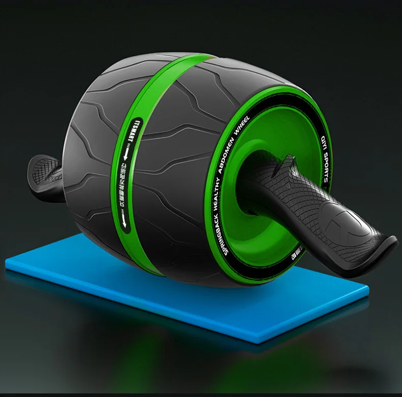 Men's Women's AB Roller Wheel Silent Fitness Equipment Home Use Exercise Mat Cross-border Selling Abdominal Wheel: black