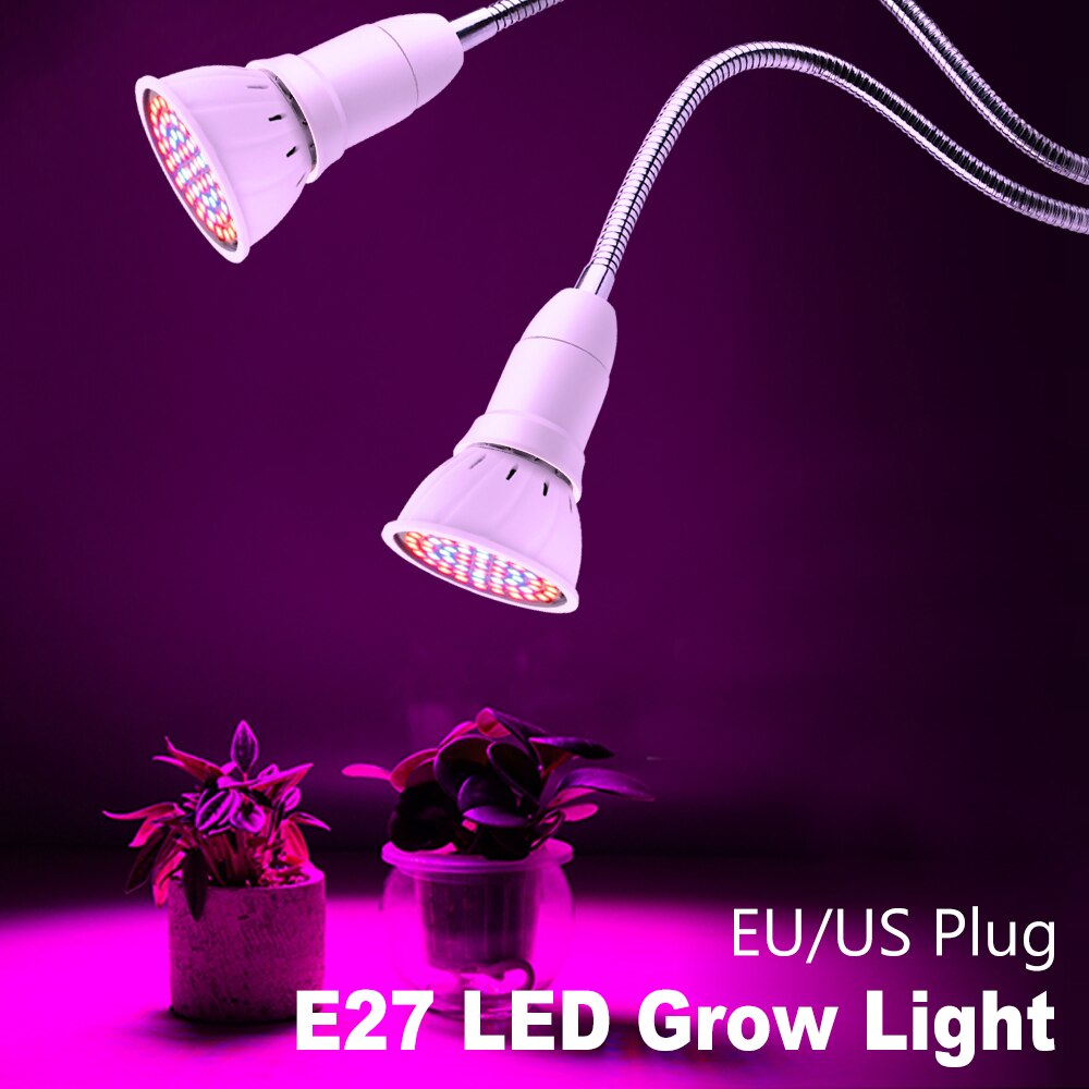 LED Double Head Plant Light Full Spectrum Greenhouse Seedling Fito Lamp 5W 7W 15W 20W Clip-on Indoor LED Growing Lights EU Plug