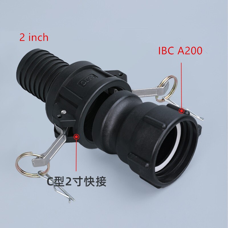 Thicken IBC water tank adapter Valve connector IBC A200 &amp; plastic Camlock Combination Pack: 2 inch