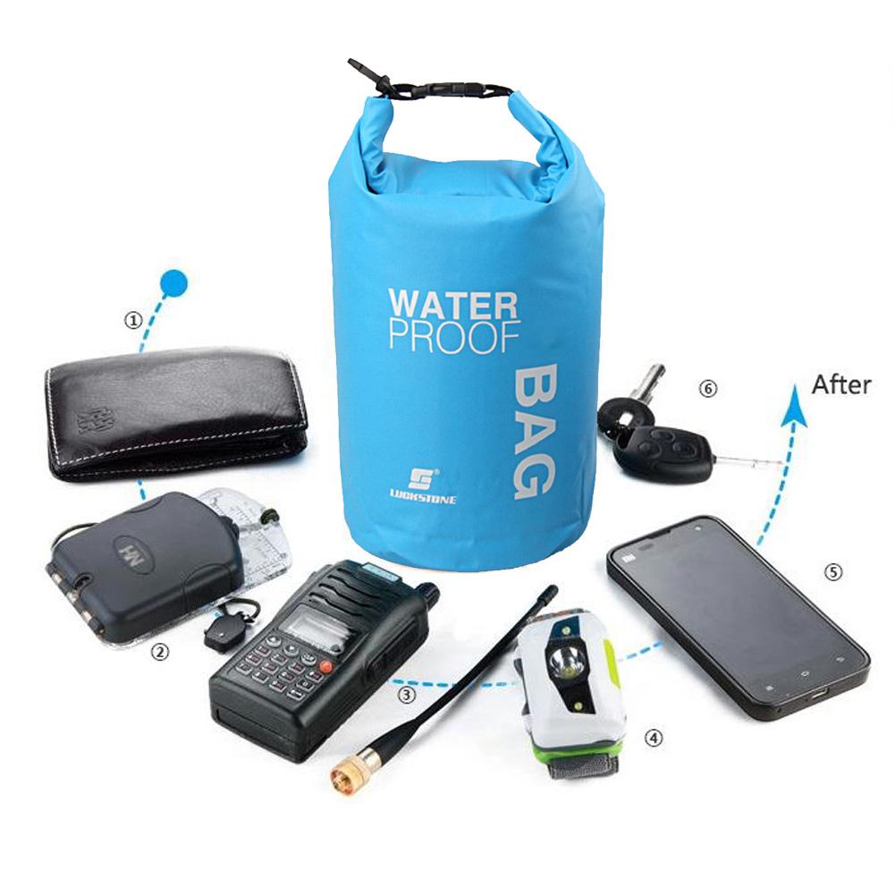 Sport étanche sac à dos sac à dos flottant canotage Rafting sac ultra-léger PVC sac à dos natation sac de rangement voyage Kits 2/15L