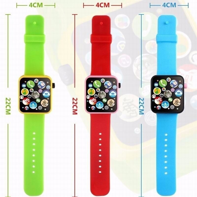 Reloj Digital de goma para niños pequeños, 6 colores, reloj inteligente analógico, juguete educativo, pantalla táctil, reloj simulado,