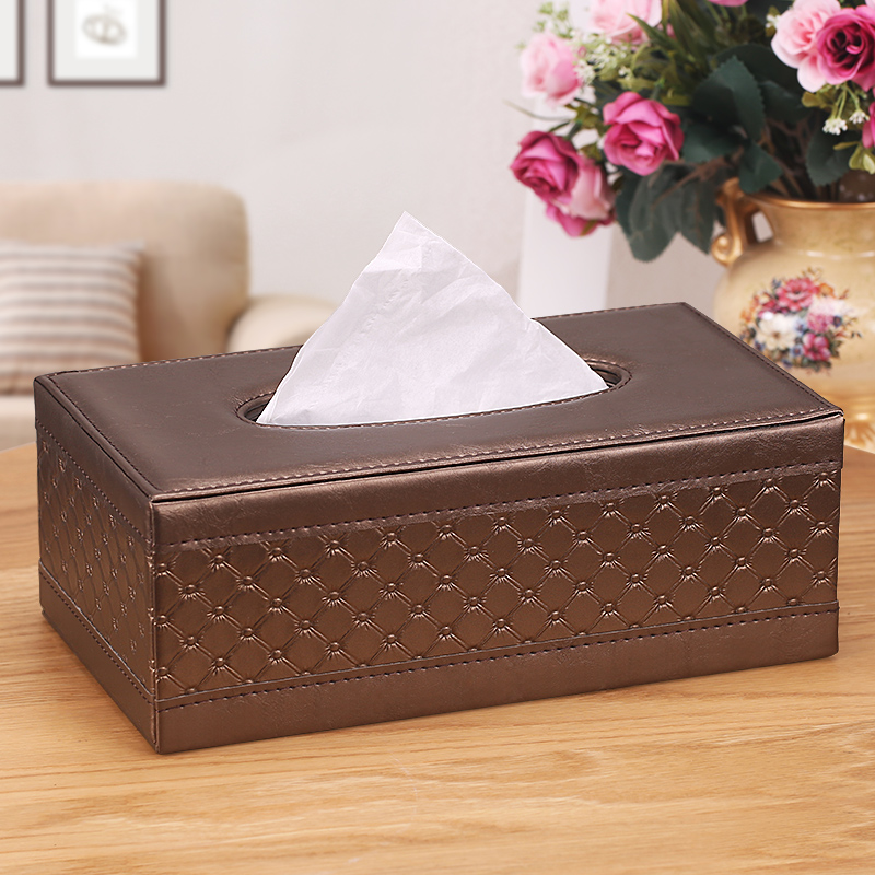 Leather Facial Tissue Box Organizer Decorative Funny Toilet Paper Storag Box Almacenamiento Home Office HX50TB