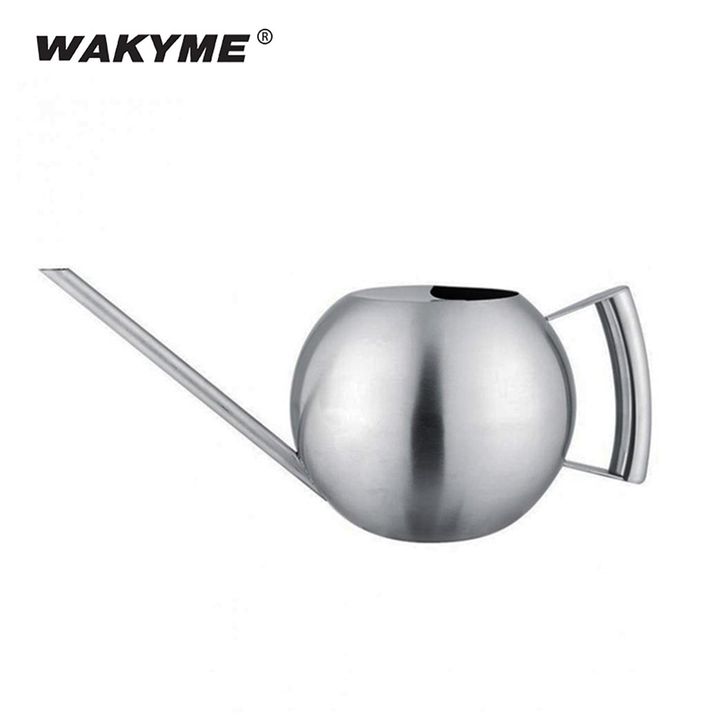 1L Stainless Steel Watering Pot Large Capacity Long Spout Watering Can Irrigation Garden Indoor Plants Garden Tool