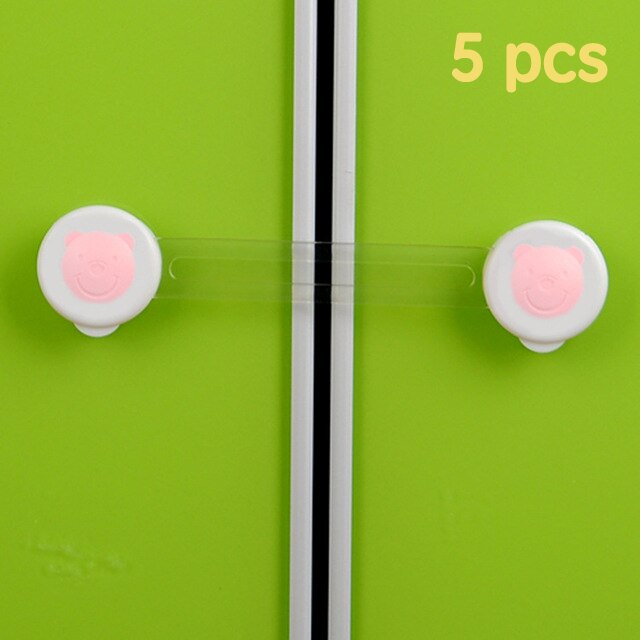 5Pcs Drawer Lock Baby Safety Lock From Children Safety Lock for Cabinet Locking Kids Safety Baby Security Children Protection: Blue