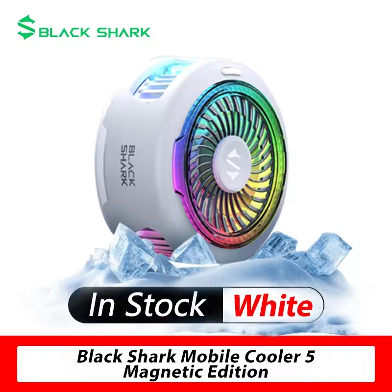 Black shark 5 ventola di raffreddamento magnetica per raffreddamento rapido del telefono cellulare bback dlip semiconductor potente dispositivo di raffreddamento accessori per il gioco: Bianco