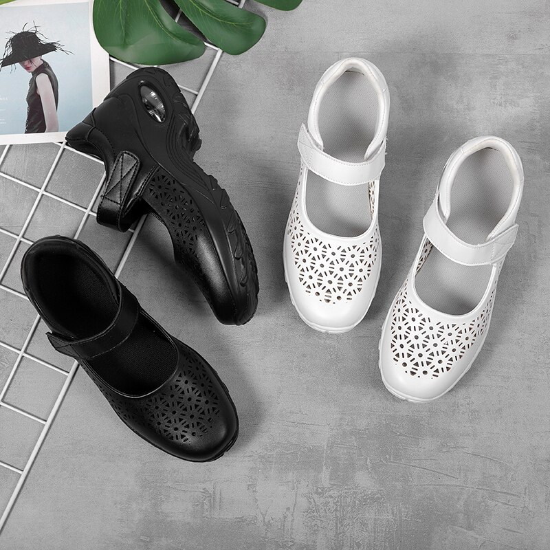 Summer Style Women's Outdoor Sneakers Comfortable Breathable Hollow Casual Shoes Sports Mesh Womans White Shoes