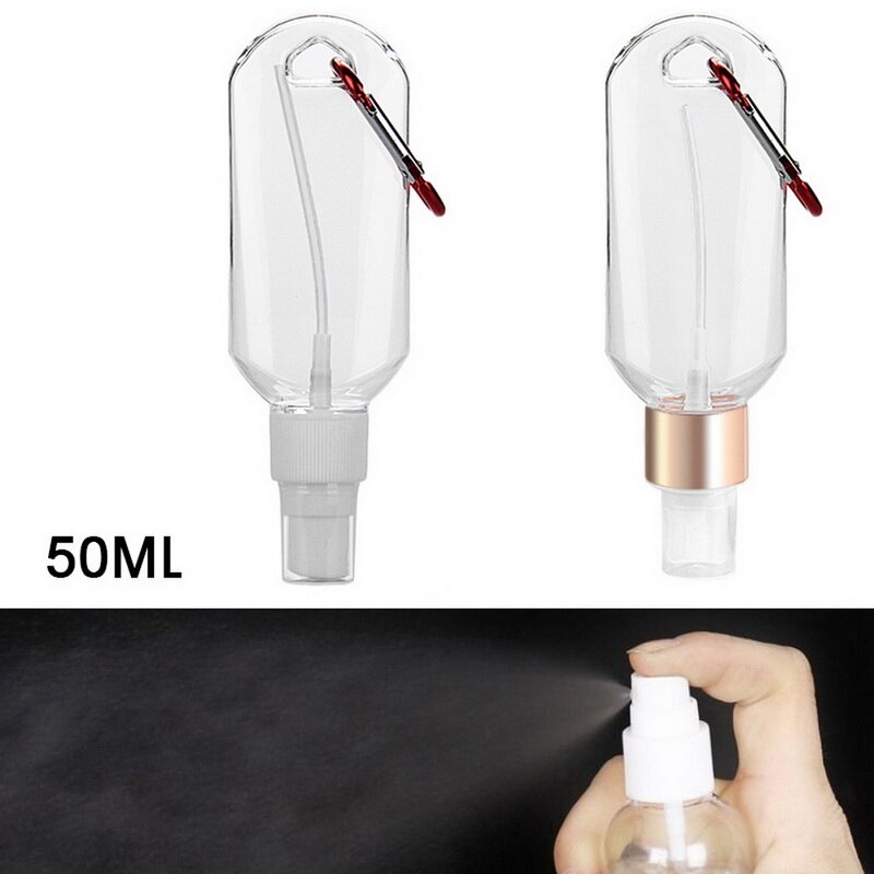 50ml Wall Hanging Refillable Bottles Hand Sanitizer Containers Travel Containers Leakproof Spray Bottle With Lanyard