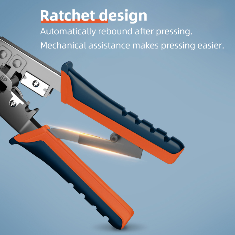 RJ45 Crimping Tool Ethernet Modular Connectors Crimper，6P/RJ11/RJ12，8P/RJ45 Crimp，Cut and Strip，For Cat5 Cat5e Cat6 Connectors