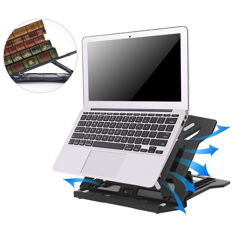 -Laptop Stand Adjustable Laptop Stand Multi-Angle Swivel Stand Mobile Phone Pad Stand for 10 to 17 Inch Laptops
