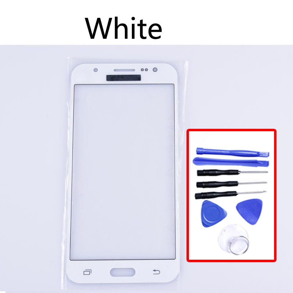 J500 Para Samsung Galaxy J5 2015 J500 J500H J500FN J500F J500M SM-J500F LCD Frontal de Vidro Exterior Lente Touch Screen Substituição 5.0": White-With tool