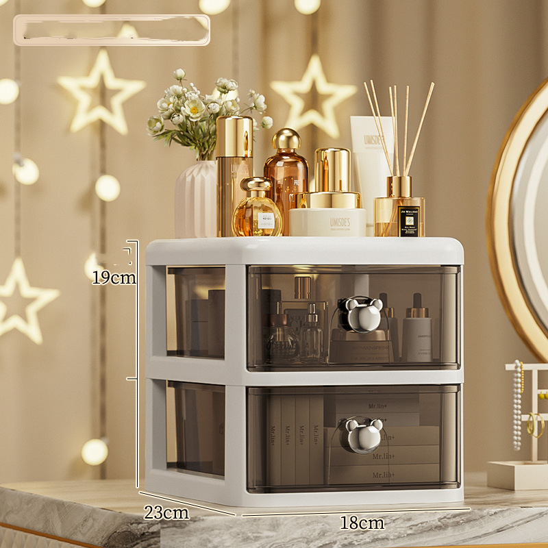 Mini skrivebordsopbevaringsboks skuffestil smykker papirvarer tape diverse varer kasse bog skrivebord kompakt opbevaringsbeholder