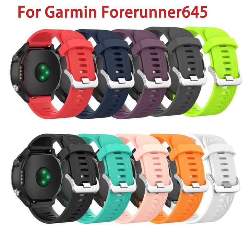 Wristband For Garmin Forerunner 645 Silicone Bracelet 10 Colors Sport Watchband Strap Replacement Smart Accessories