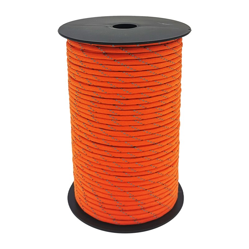 Paracorde réfléchissant, 100M Dia.4mm, corde lumineuse pour tente de Camping, outil d&#39;extérieur: 5