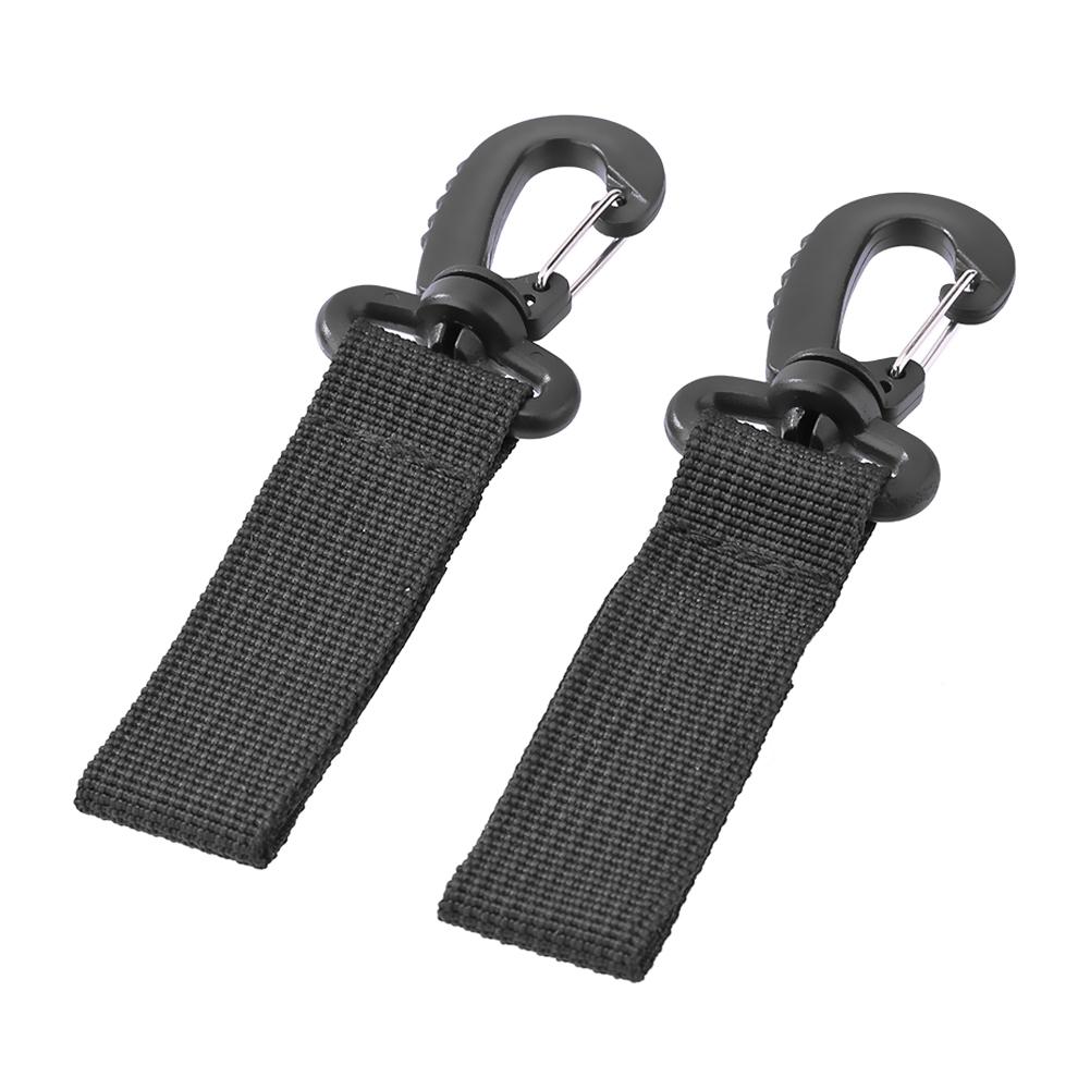 1/2Pcs Kinderwagen Haken Mummie Luier Tas Hanger Haken Boodschappentas Clip Kinderwagen Kinderwagen Accessoires: 2pcs black