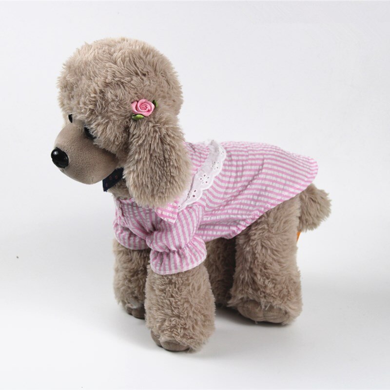 Lace Dog Shirt Summer Dog Clothes Cat Poodle Bichon Frise Pomeranian Schnauzer Pet Outfits Small Dog Costume Apparel