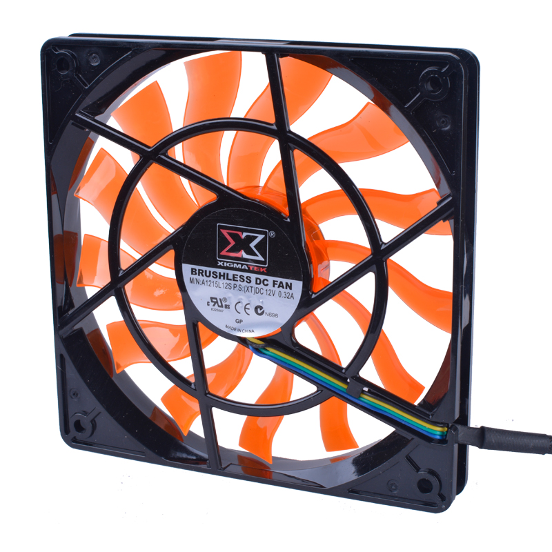 XIGMATEK 120mm fan 120x120x15mm 12V 0.32A Computer CPU four-wire PWM ultra-thin cooling fan.The thickness is only 15mm
